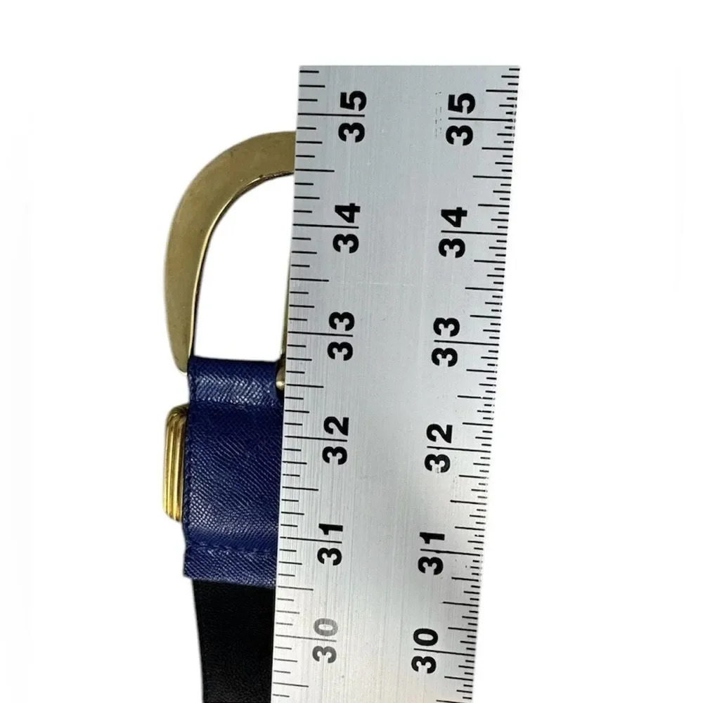 Furla Vintage Blue and Gold Women's Belt